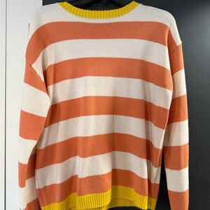 Striped Orange and Cream Sweater